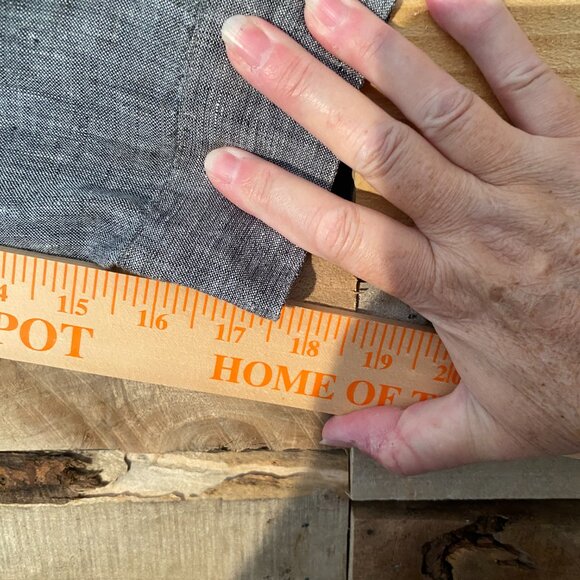 J. Jill Love Linen 100% Linen Gray Button Down Shirt Size L - Picture 8 of 14